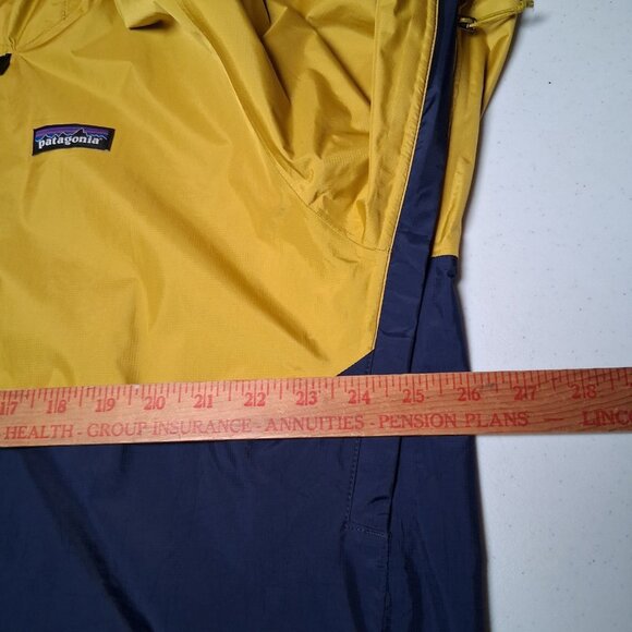 Patagonia Torrentshell Rain Jacket Men XL Blue Chartreuse Colorblock h2no Hiking - Picture 6 of 16